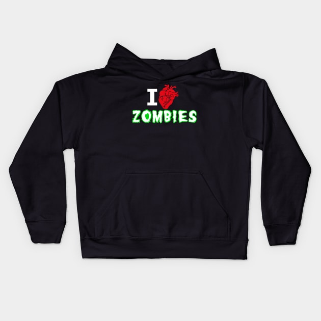 I love zombies Kids Hoodie by sevencrow